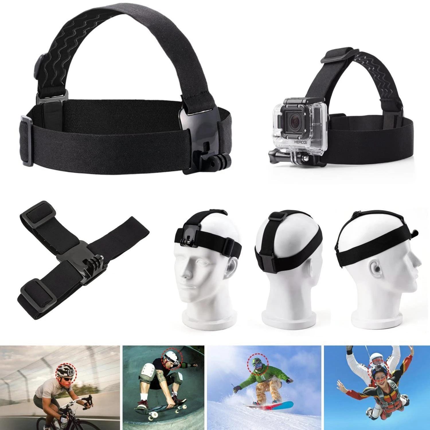 Ceinture de sangle de tête pour GoPro HD Hero11 10 9 8 7 6 5 4 3 SJ4000 SJ5000, accessoires de camér