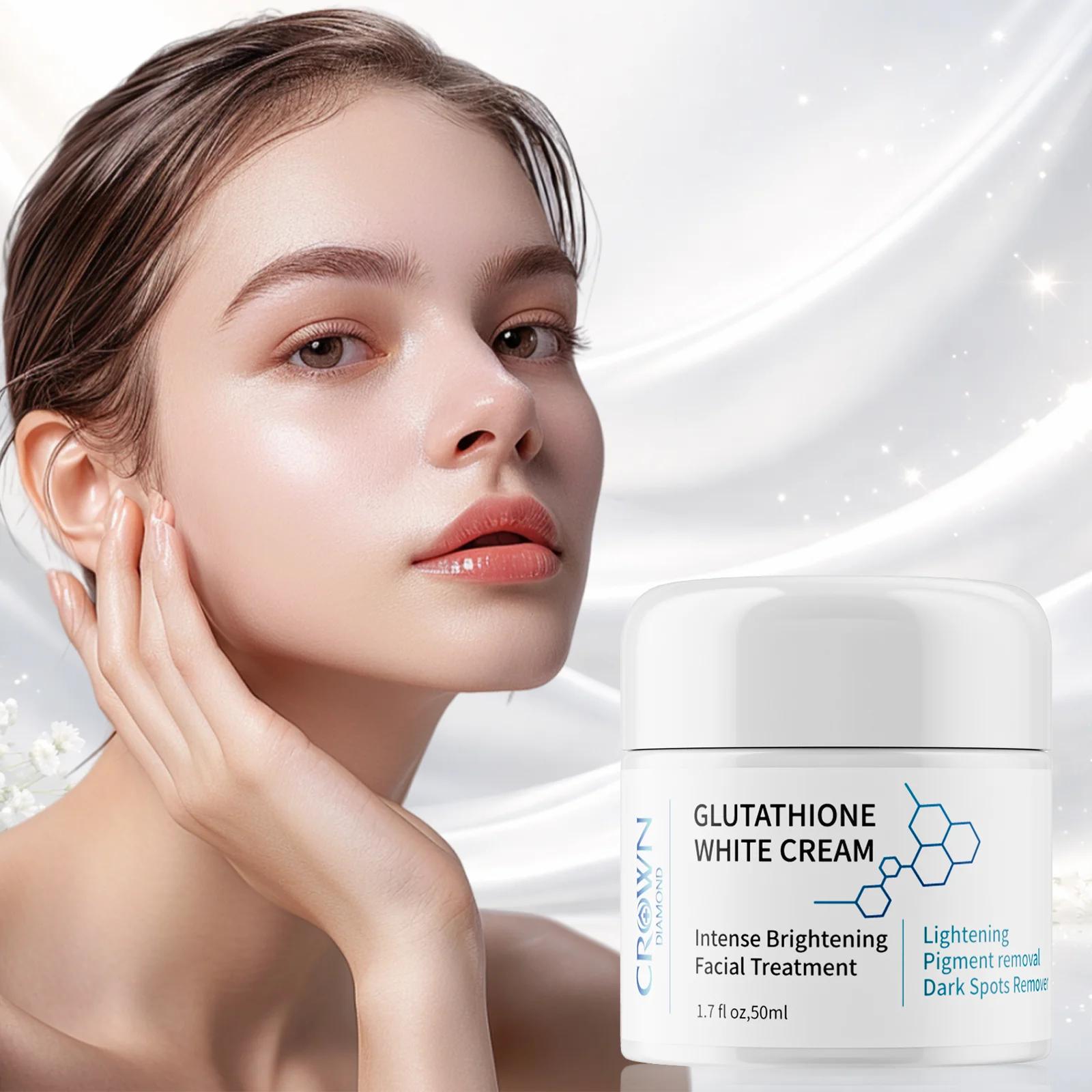 Crème éclaircissante naturelle au glutathion pour le visage, soin anti-taches, anti-mélasma, anti-mé