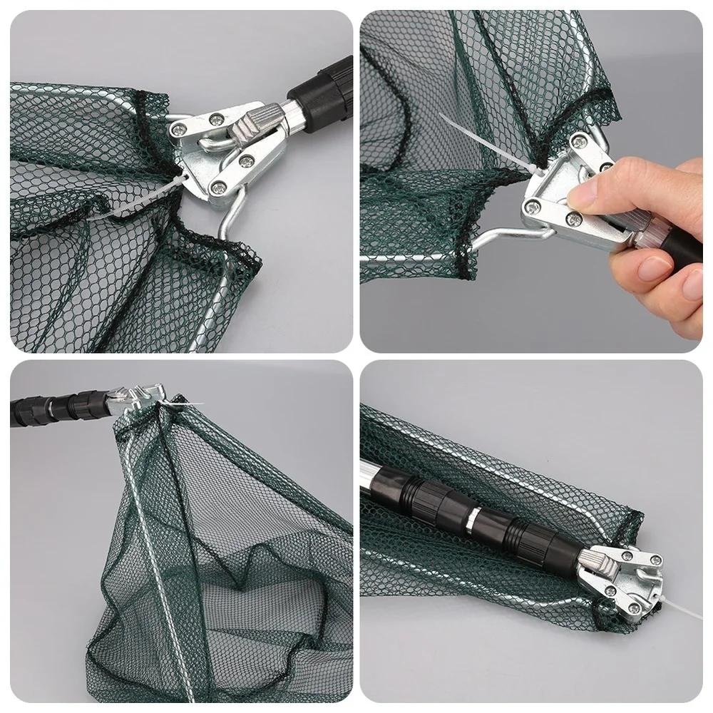 190cm 92cm 55cm filet d'atterrissage télescopique pliant canne à pêche extensible mouche carpe cours