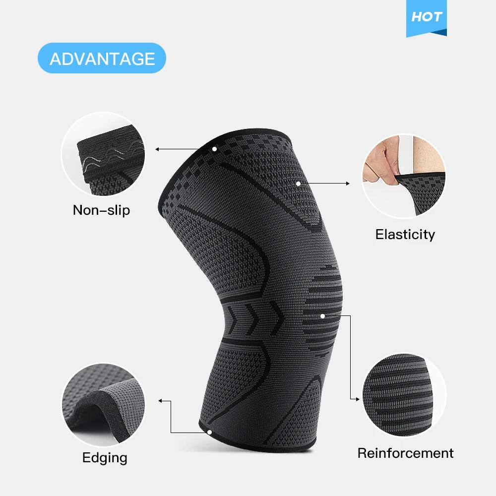 1 pièce Fitness course cyclisme genouillères élastique en Nylon genouillère pour sport Compression g