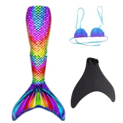 Queue de sirène natation enfant adulte - Costume cosplay avec monopalme pour fête