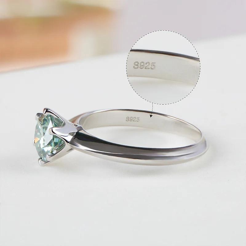 Bague Moissanite certifiée GRA VVS1, bague Solitaire en diamant de laboratoire pour femmes, promesse