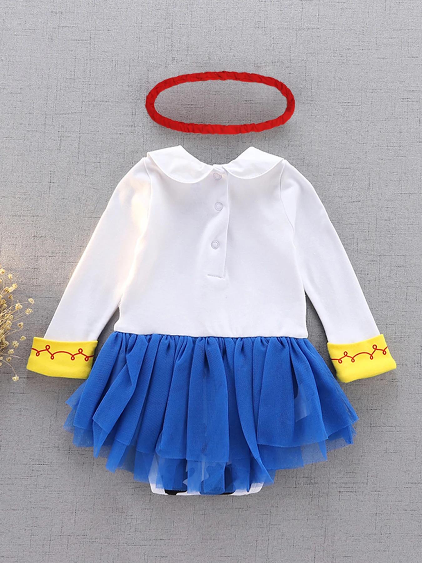 Robe de Princesse pour Bébé Fille, Barboteuse, Costume d'Anniversaire, Halloween, Bandeau de Sauna, 