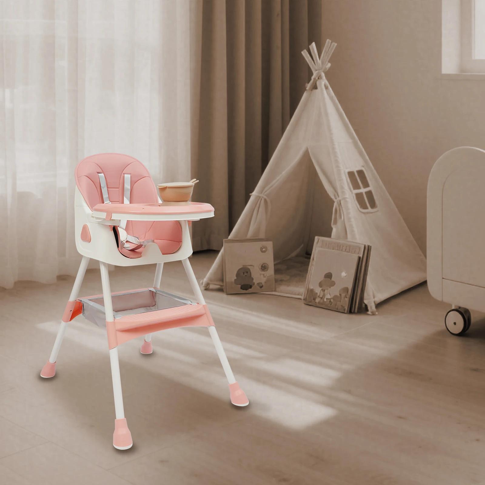 Chaise haute 2-en-1 pour bébé et enfant, avec repose-pieds, chaise haute combinée, siège haute pour 