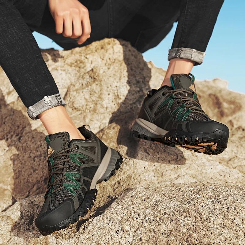 HIKEUP respirant amorti antidérapant baskets hommes chaussures de randonnée course Trekking baskets 
