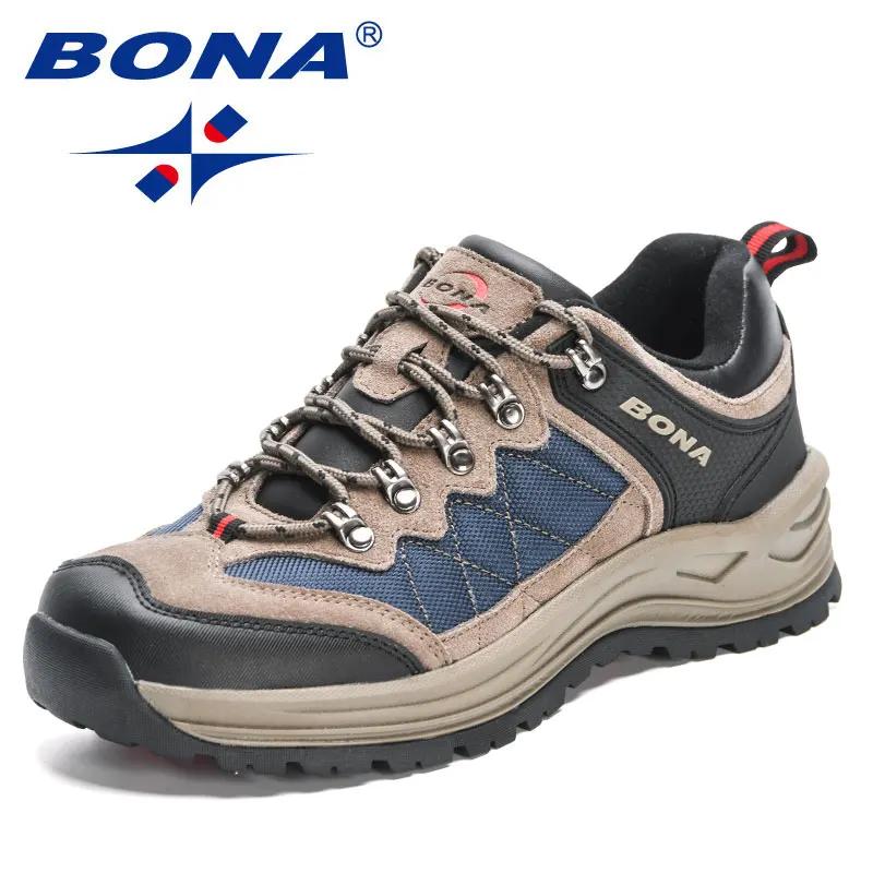 BONA-Chaussures de randonnée pour homme, baskets de trekking, de marche, de pêche, de camping, de jo