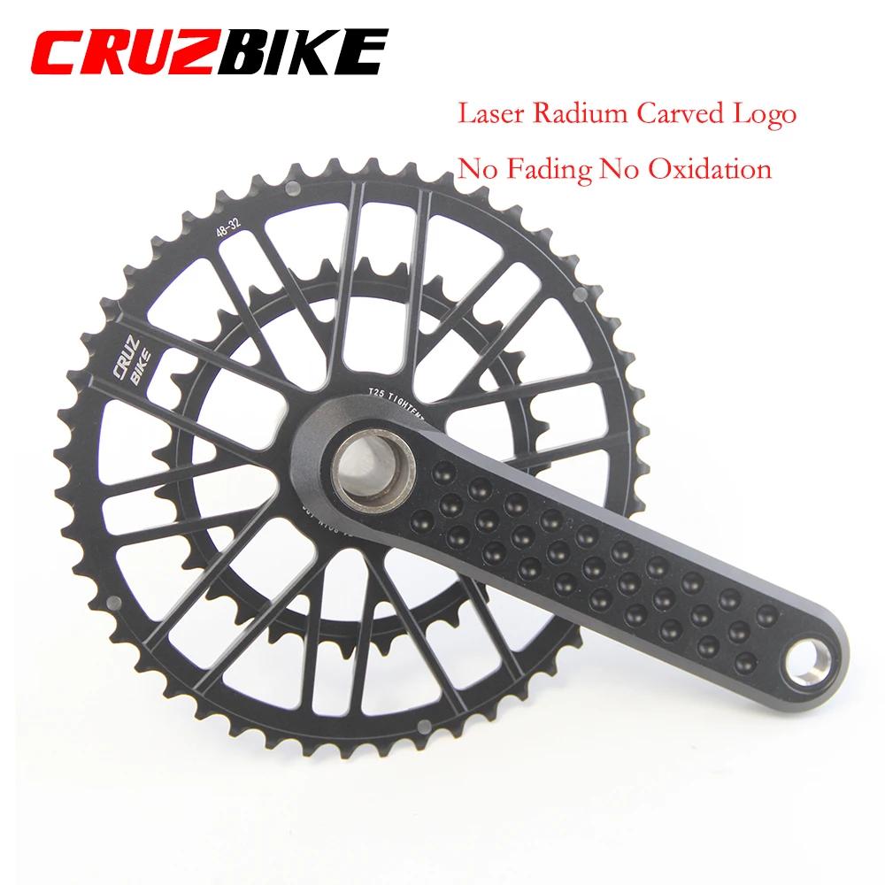 Pédalier de vélo de route CRUZbike 155/160/165/170 mm, double pignon 9/10/11/12 vitesses 46-30/48-32