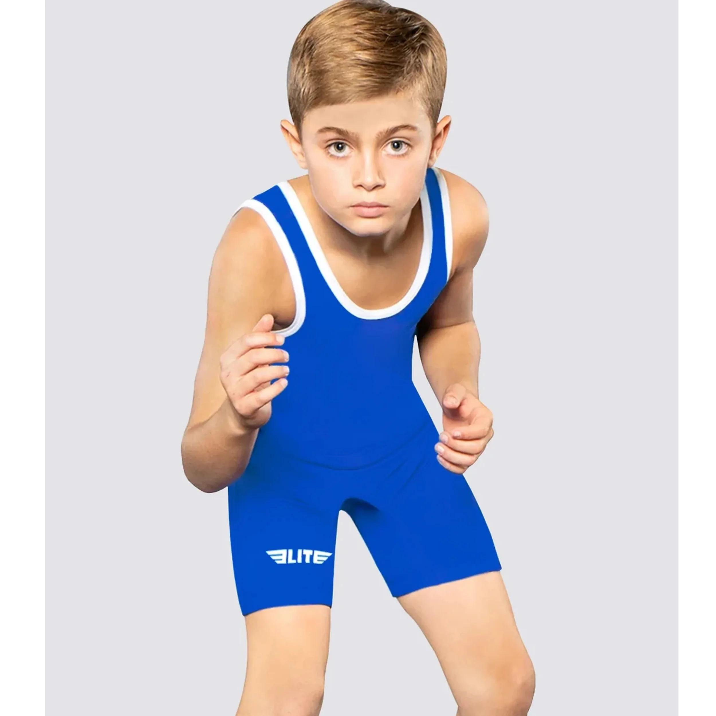 Collants de lutteur pour enfants, une pièce, vêtements de course, tenue de gymnastique, combinaison 