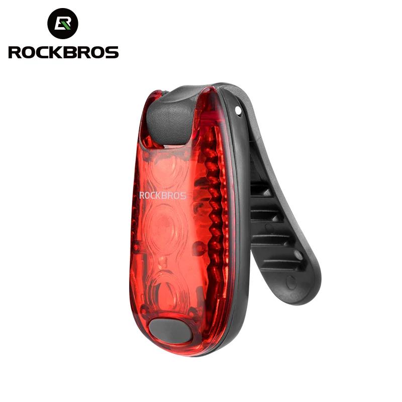 ROCKBROS – feu arrière de vélo, feu d'avertissement, sac de casque de cyclisme, lanterne hydrofuge,