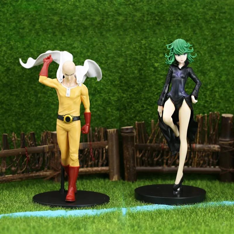 18CM Anime Figure UN PUNCH-MAN Figure Chauve Saitama Tatsumaki Debout Figure Modèle Jouet Statique C