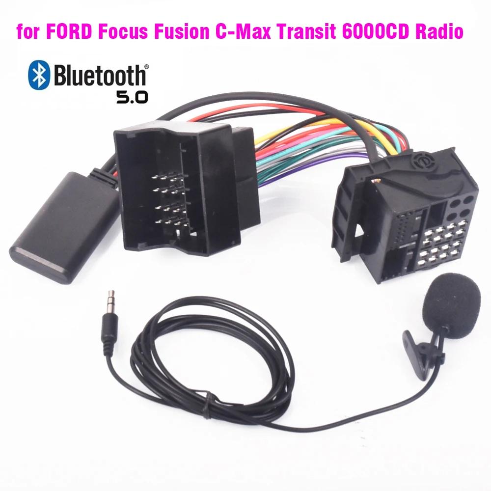 Adaptateur de musique AUX-in Bluetooth 5.0, câble de harnais MP3, Microphone pour FORD Fusion Fiesta