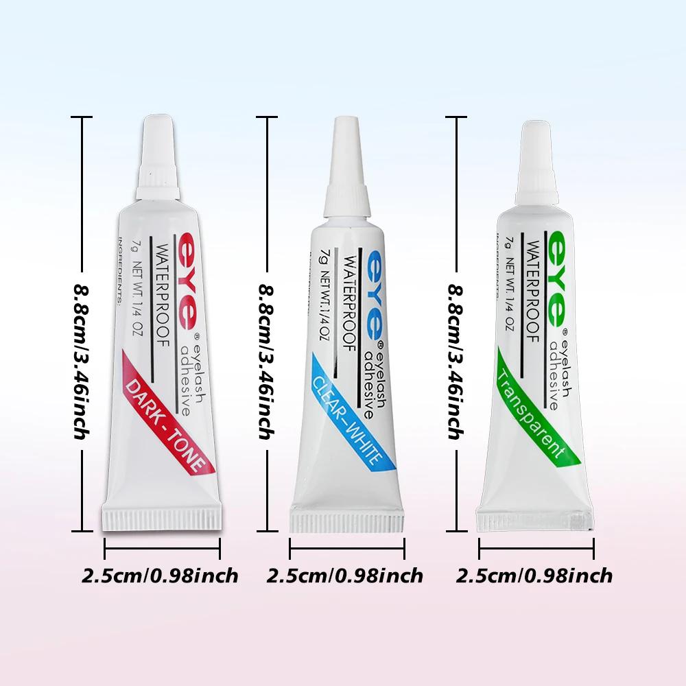 Colle à cils professionnelle à séchage rapide, 3 couleurs, extension de faux cils, longue durée, éta