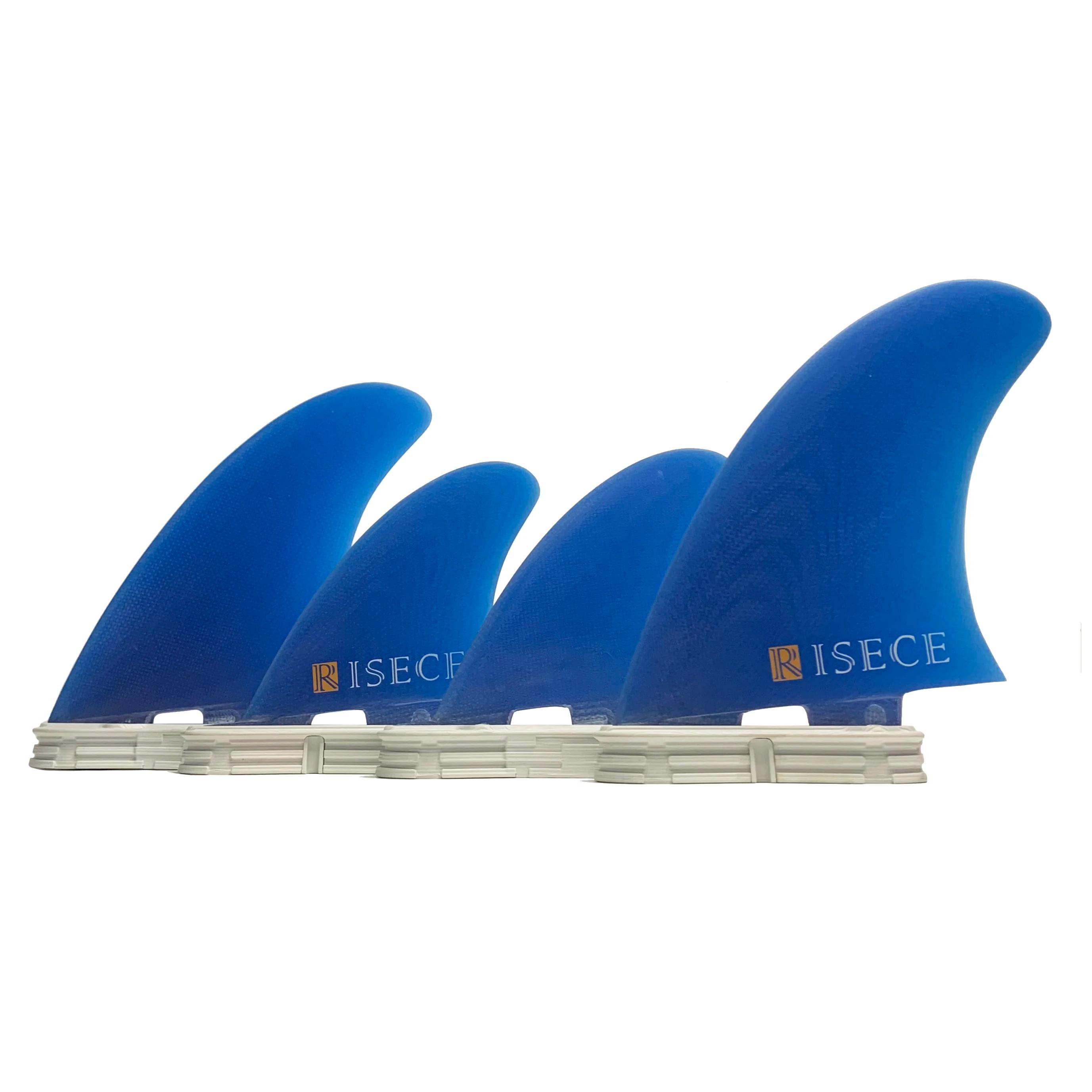 RISECE GFK ailerons de planche de surf en fibre de verre poncé brut ailerons de planche de surf Quad