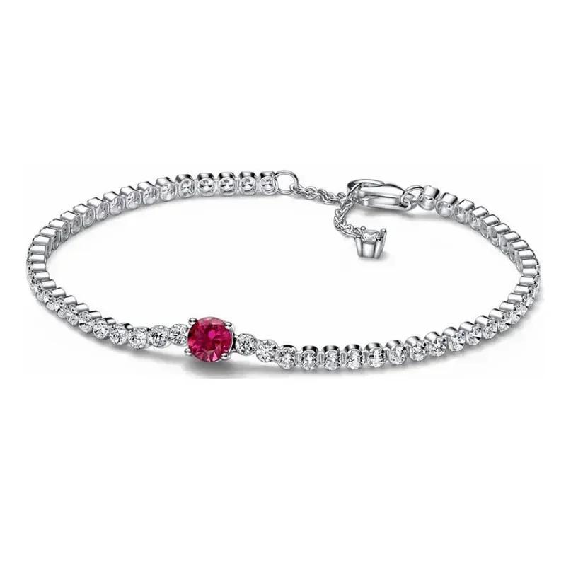 Bracelet de tennis étoile en argent sterling 925 pour femmes, de haute qualité, à la mode, classique