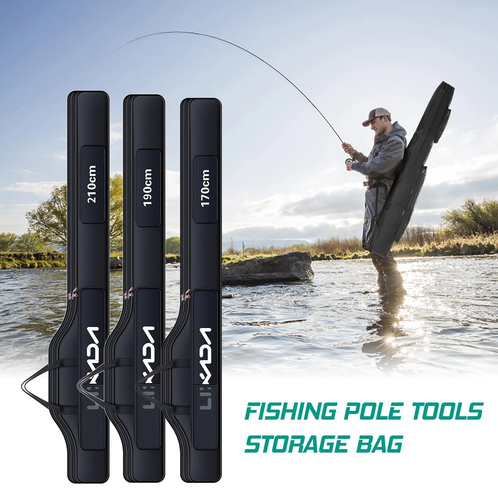 Lixada 190 cm sac de pêche Portable pliant canne à pêche moulinet sac canne à pêche équipement matér