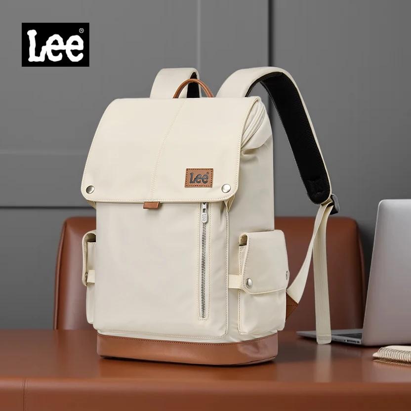 LEE nouveau Style coréen sac à dos en cuir à rabat femmes hommes grande capacité affaires banlieue v