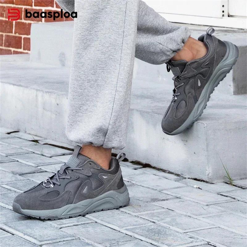 Baasploa – baskets de sport pour hommes, légères, décontractées, confortables, en maille, chaussures