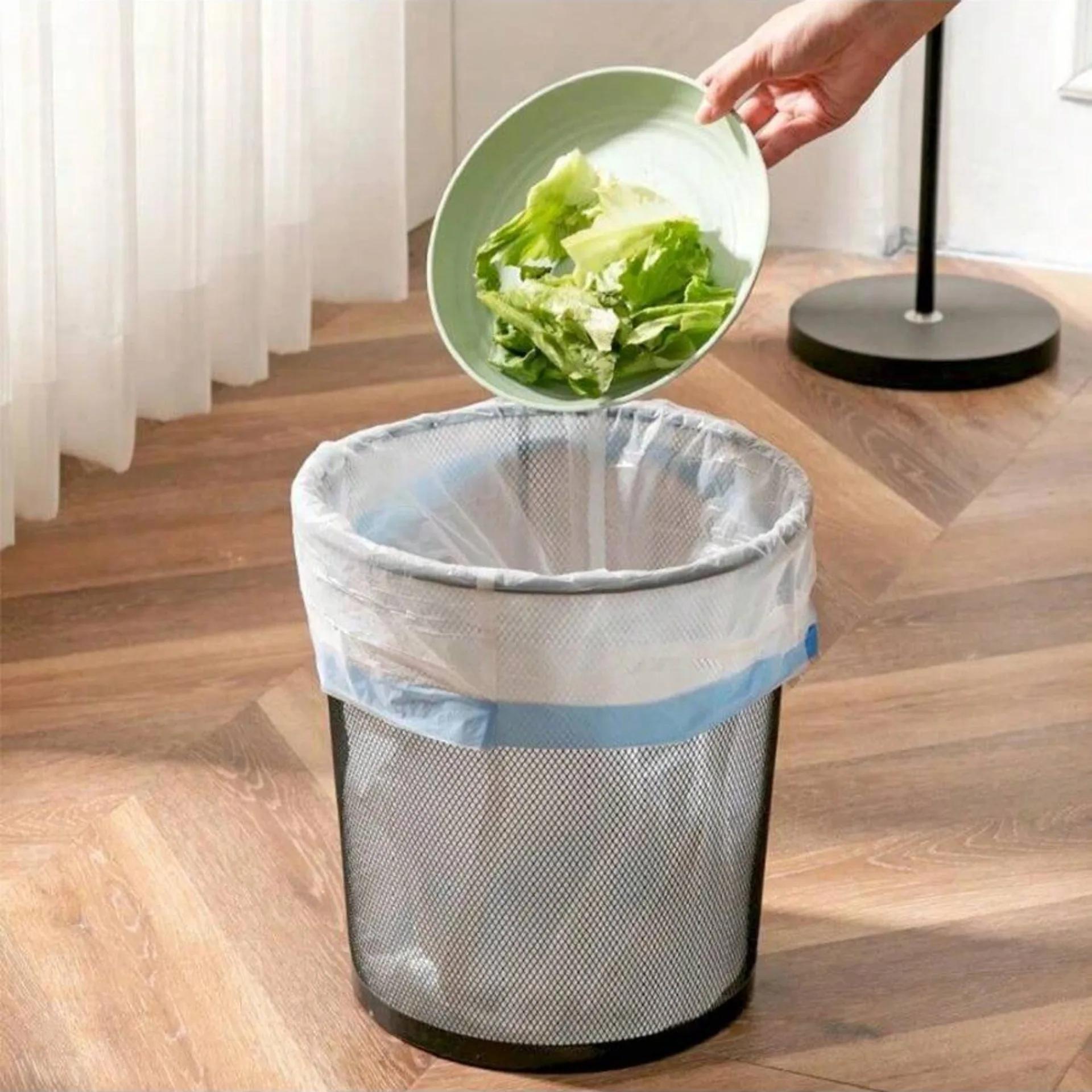 Sacs poubelles parfumés à cordon 45x50cm – Grands sacs poubelles parfumés épais avec poignées, 4 par
