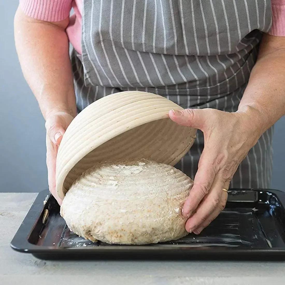 Panier à pain en rotin naturel, bol de cuisson en osier fait à la main, Fermentation de la pâte, pan