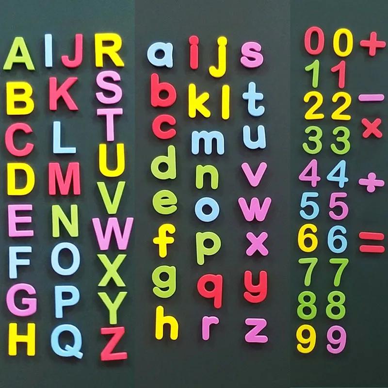 Ensemble de lettres magnétiques en mousse EVA, 24 à 76 pièces, pour apprendre l'orthographe et compt