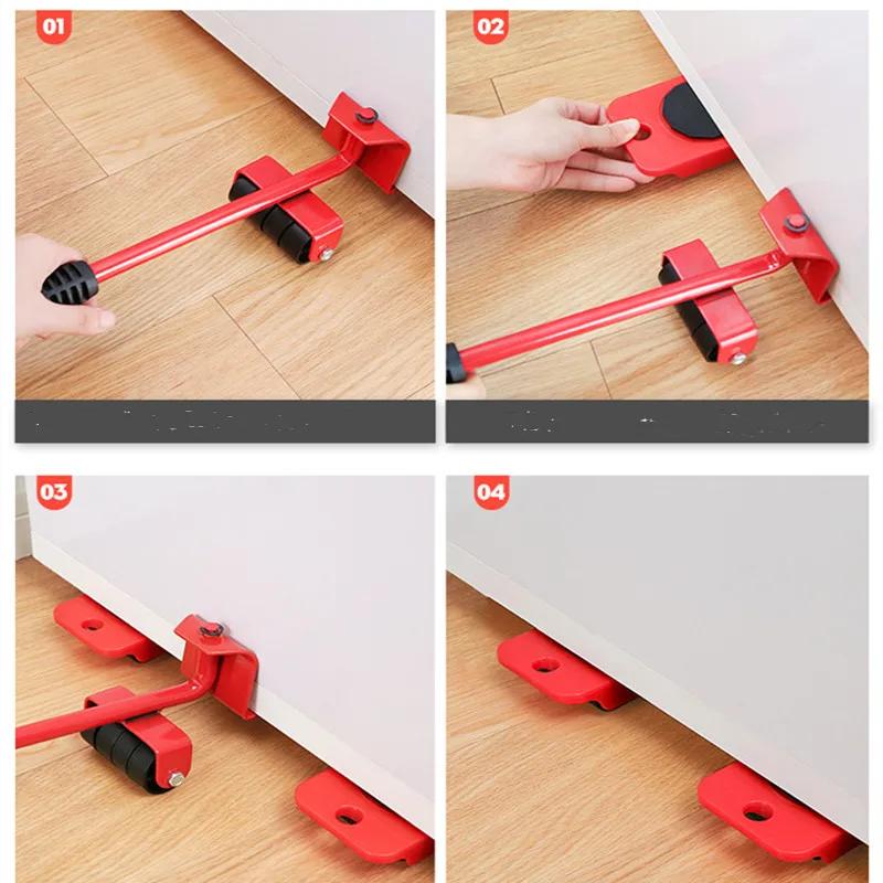 Ensemble de rouleaux de Transport mobiles pour meubles, retrait, levage, ensemble d'outils mobiles, 