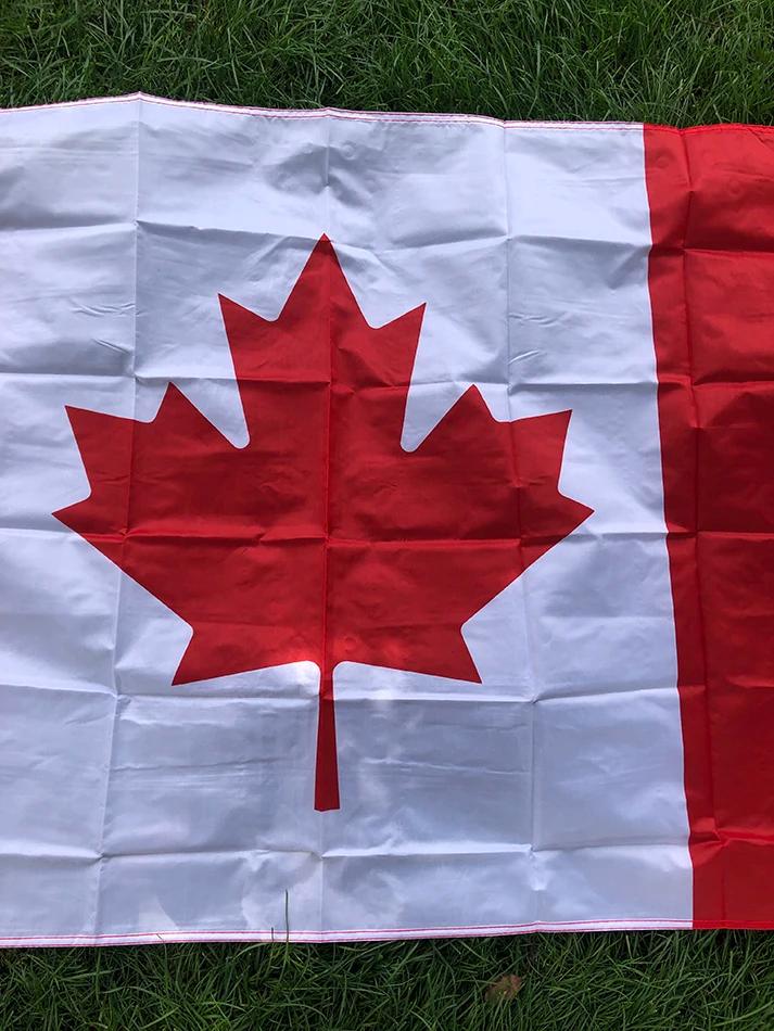 SKY DRAPEAU livraison gratuite grand drapeau canadien 90*150 cm suspendu polyester 3x5 pieds Canada 
