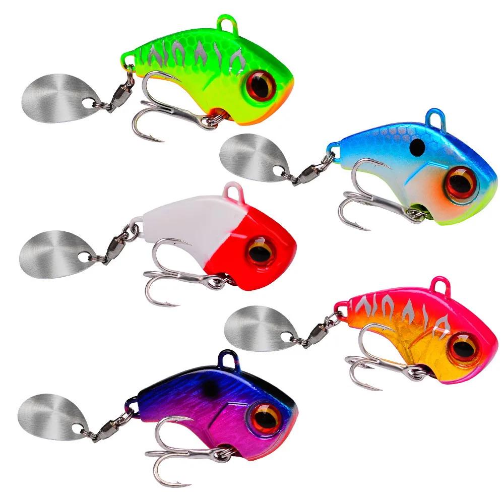 Leurres de pêche oscillant rotatif métal Vib Vibration appât pêche d'hiver 6g 15g 28g appâts durs ar