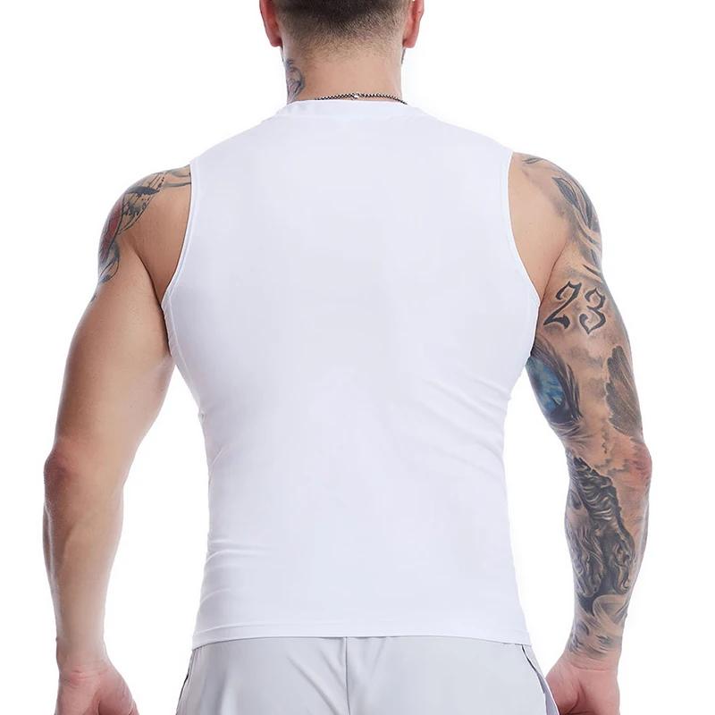 Chemise de compression sans manches imprimée ailes de crâne pour hommes débardeurs athlétiques à séc