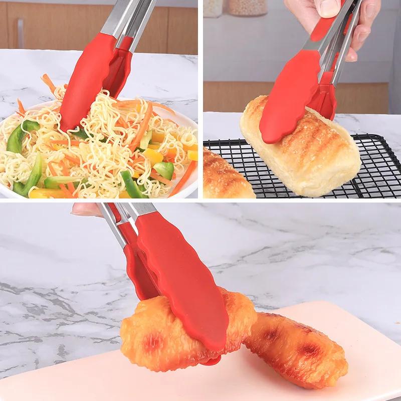 Pince à citrouille en Silicone de 9 Pouces, en Acier Inoxydable, de Qualité Alimentaire, pour Barbec