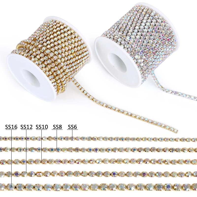 Strass de couture à paillettes JOCrystal, décorations de robes, accessoires de garnitures, 1 mètre, 