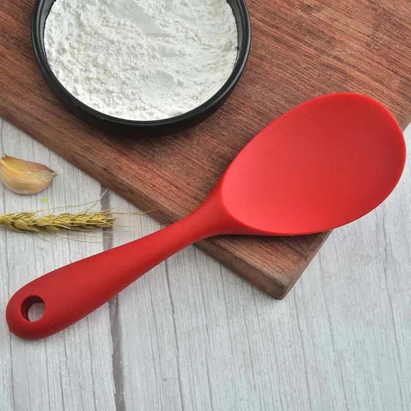 Cuillère à riz suspendue en Silicone, louche de cuisine, casserole antiadhésive, cuiseur à riz élect