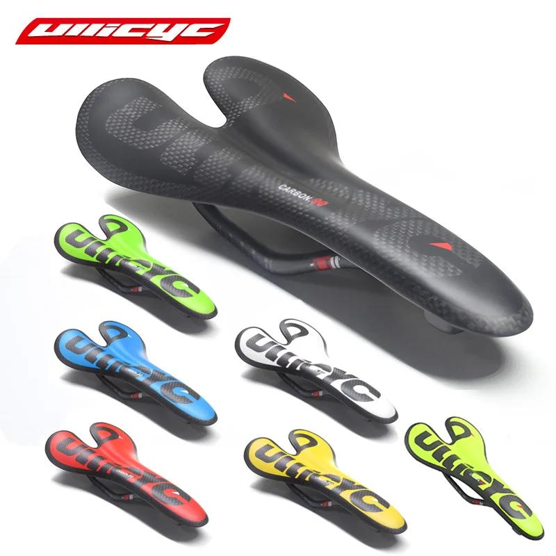 Selle de vélo de montagne de route entièrement en Fiber de carbone, coussin de siège ultraléger, siè