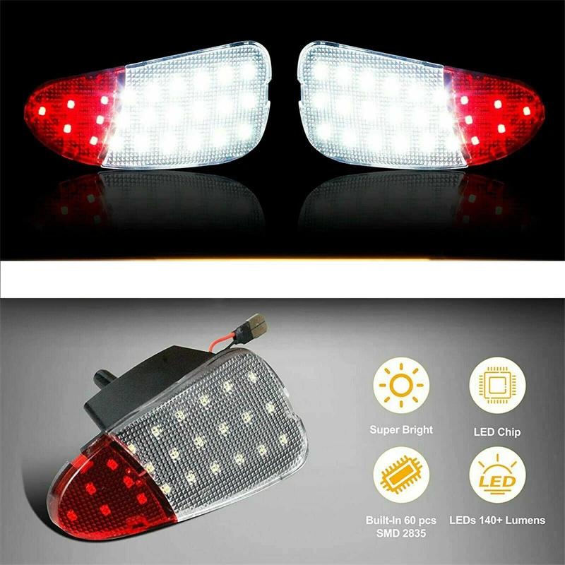 1 paire de panneau de porte intérieure LED, lampe de courtoisie pour accessoires de voiture légers 1