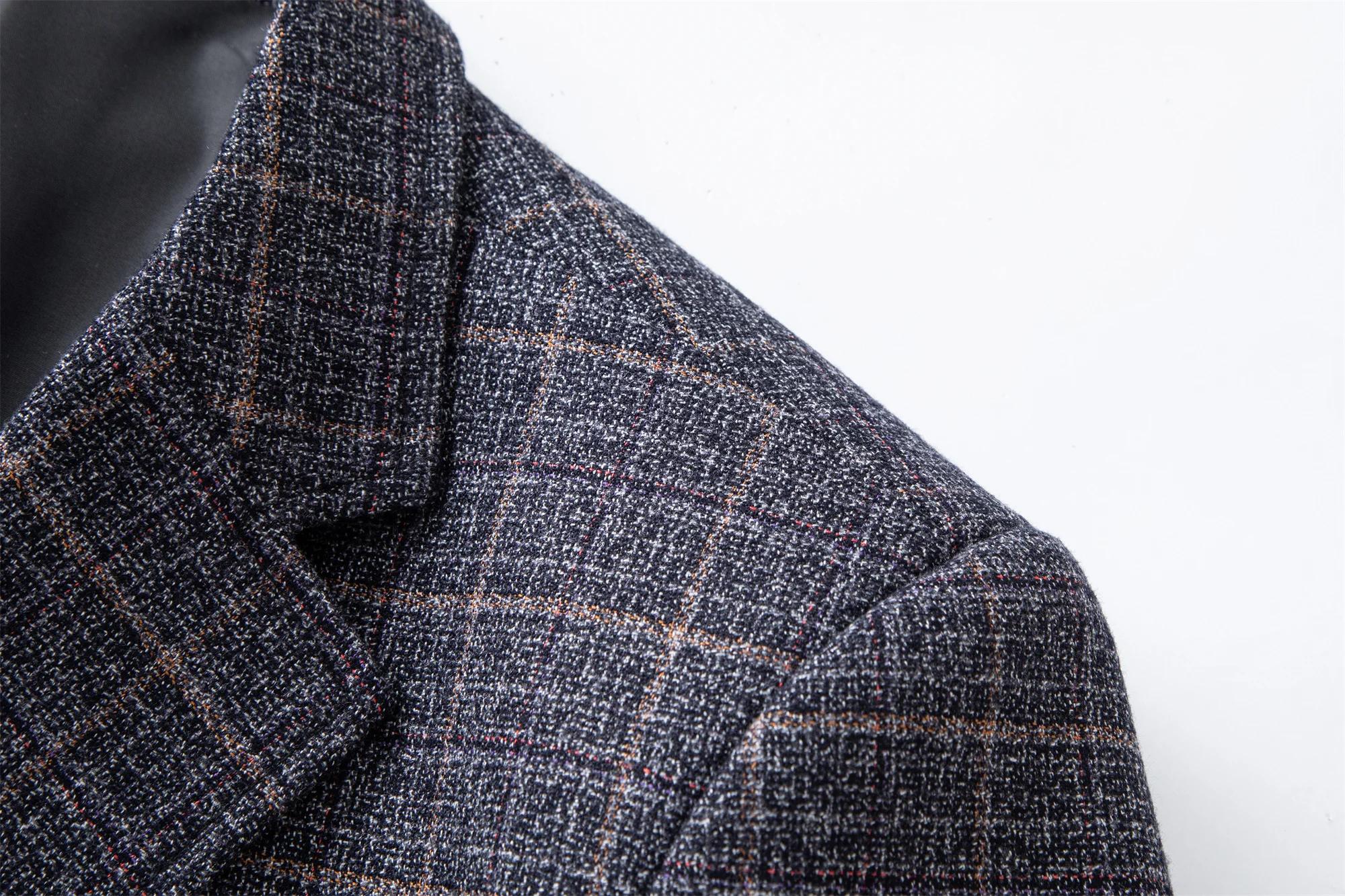Costume rayé costume à carreaux pour hommes veste pour hommes costume d'affaires décontracté pour ho