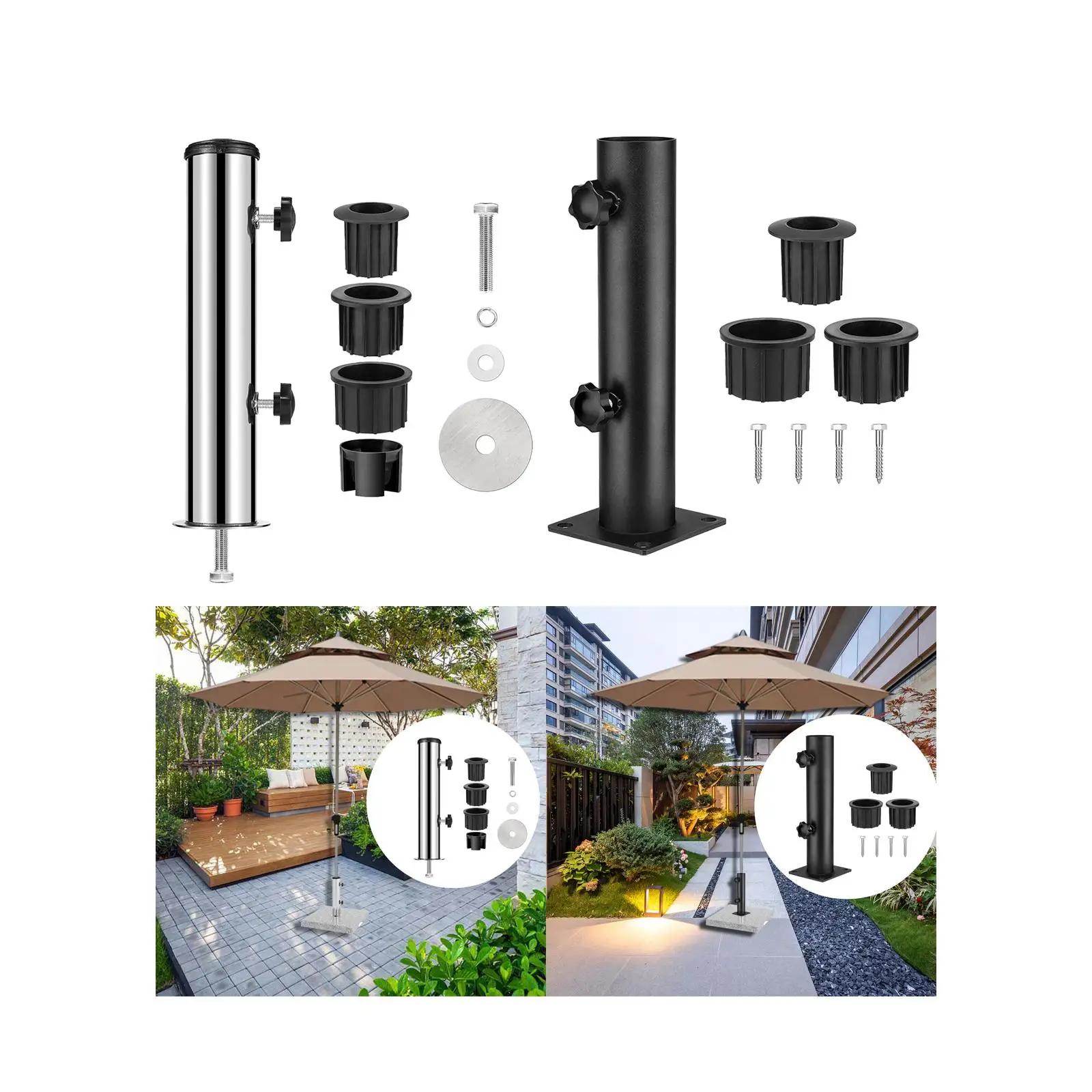 Support de base de parasol en acier robuste avec pince de fixation de rechange pour quais, pelouses,