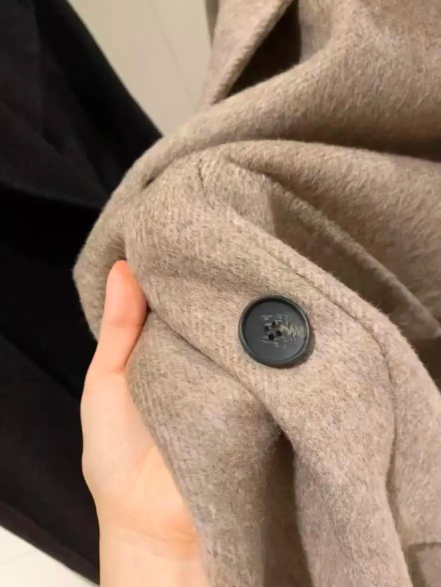 Manteau en laine ample à double boutonnage pour femme, nouveau style Original de haute qualité, 2026