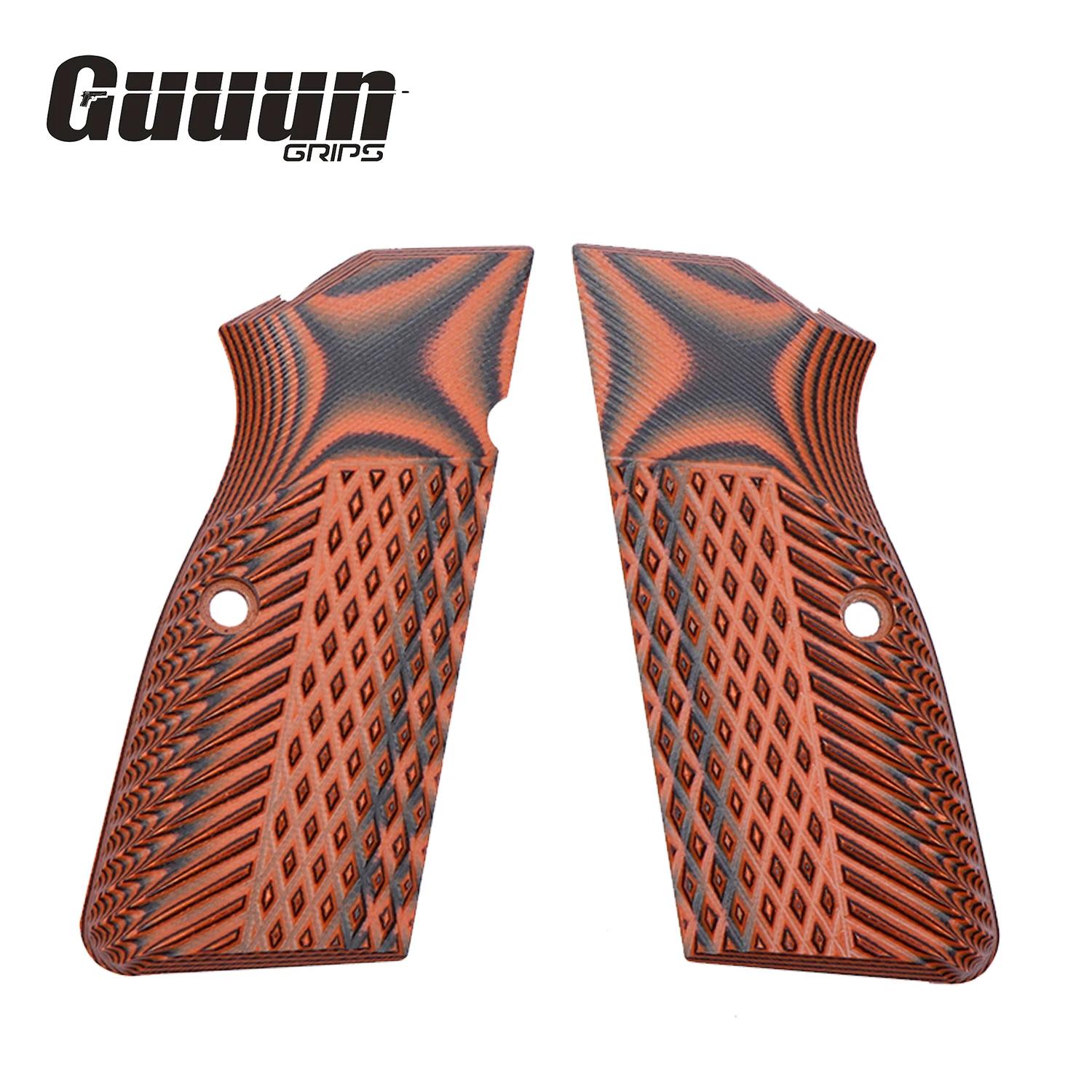 Poignées Guuun G10 pour Browning Hi Power et Tisas Regent BR9, Texture diamant ailes d'aigle