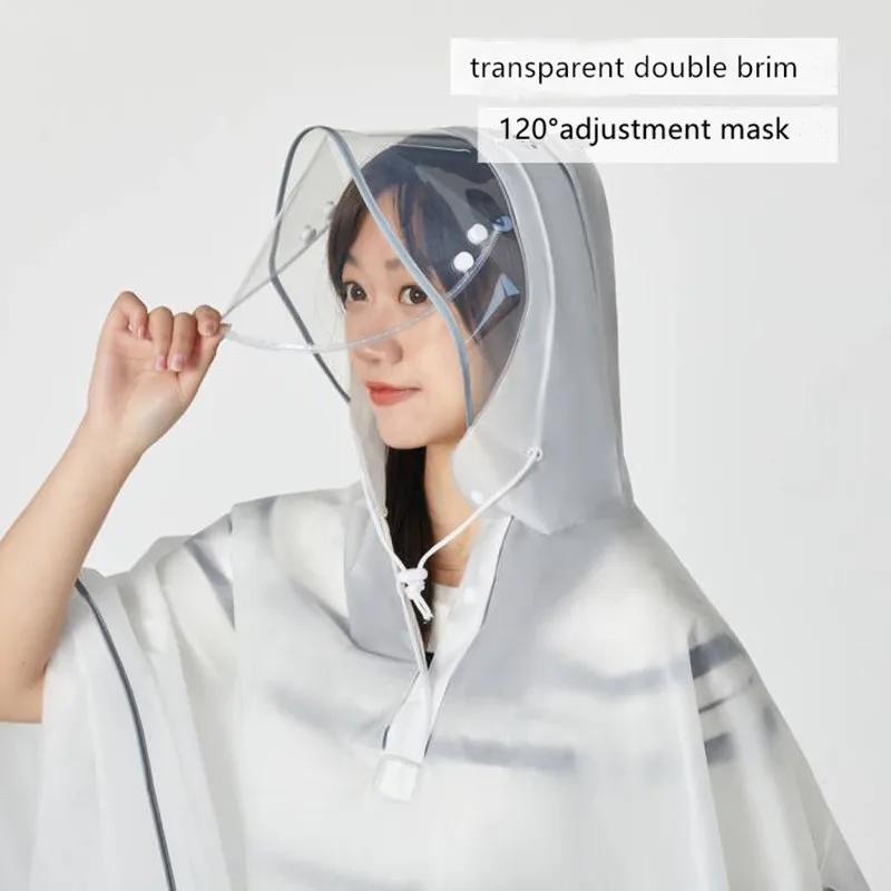 Poncho de pluie imperméable pour vélo et femme et homme, léger et réutilisable, Capes de pluie à cap