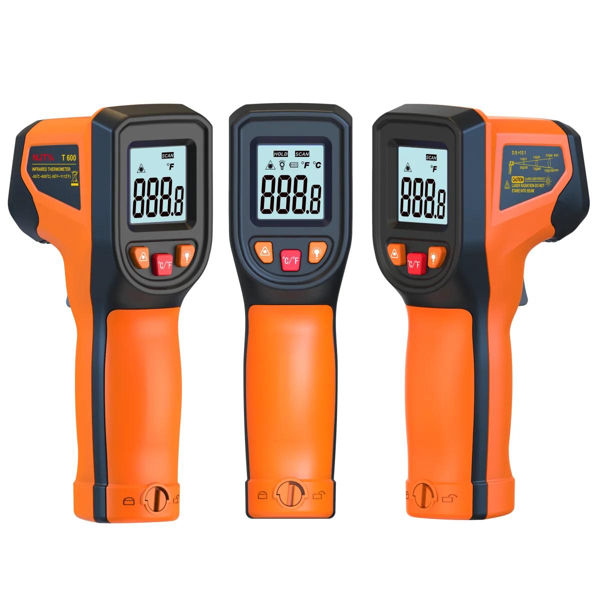 NJTY T600 Thermomètre infrarouge portable Température de chaleur pour testeur de cuisson Four à pizz
