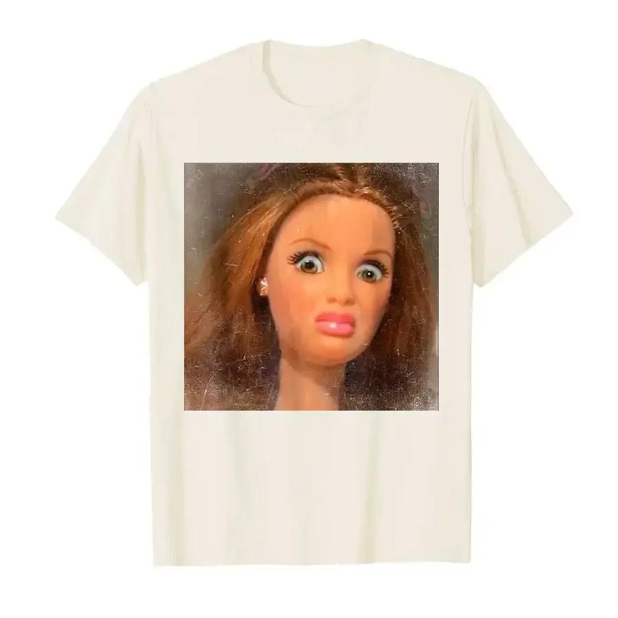 Drôle dégoûtant poupée visage Meme T-shirt pour hommes femmes t-shirts à manches courtes hauts chemi