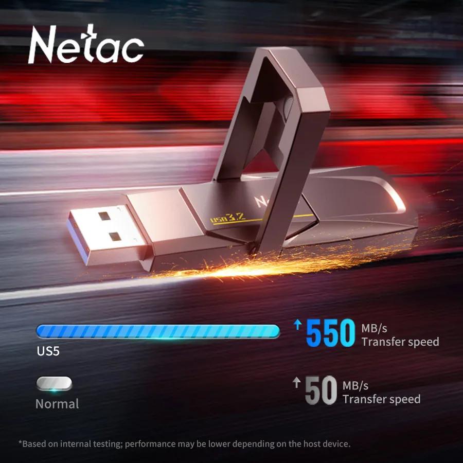 Netac-Clé USB 550 MBumental, USB Type C, Disque Flash, USB 5, 128 Go, 256 Go, 512 Go, 1 To, USB 3.2,