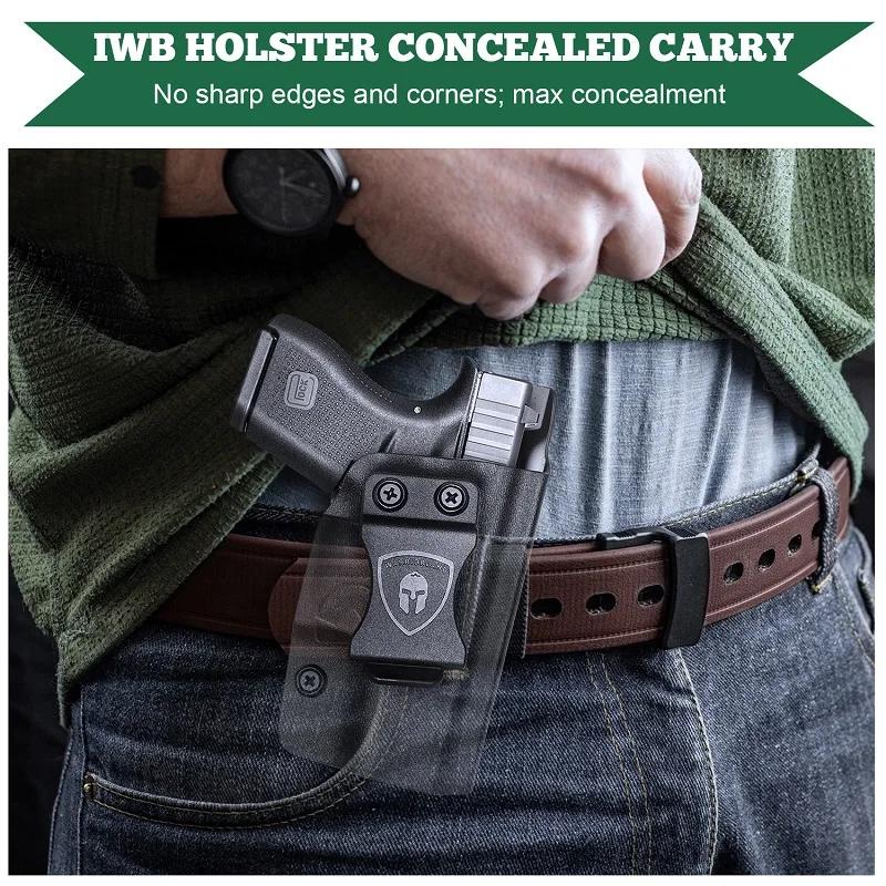 Étui Glock G42 IWB Kydex pour pistolet Glock G42.380, ceinture intérieure, étui de transport dissimu