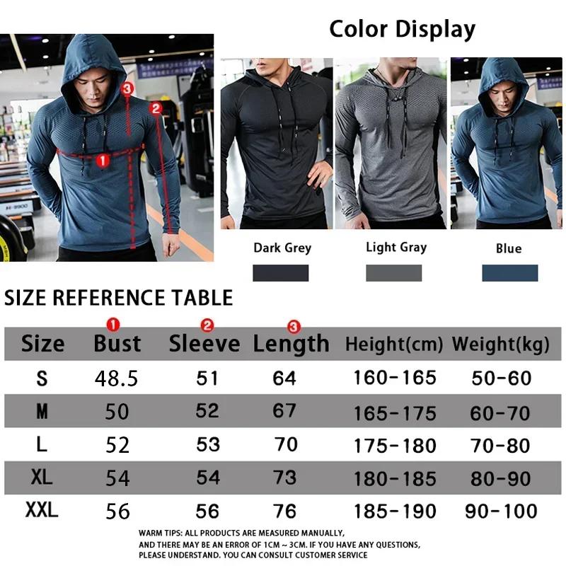 Sweat-shirt à capuche pour hommes, survêtement de Fitness, de Sport, de course, de Gym, d'entraîneme