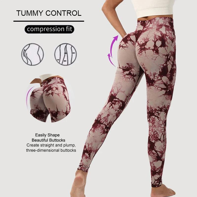 WAREBALL nouveau cravate colorant pantalons de Yoga Leggings de gymnastique femmes sans couture tail