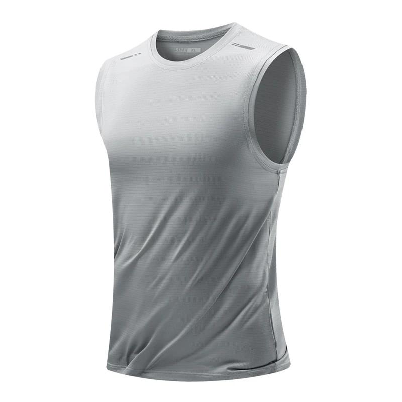 CHRLCK gilet de course pour hommes séchage rapide débardeur de gymnastique hommes Fitness chemise sa