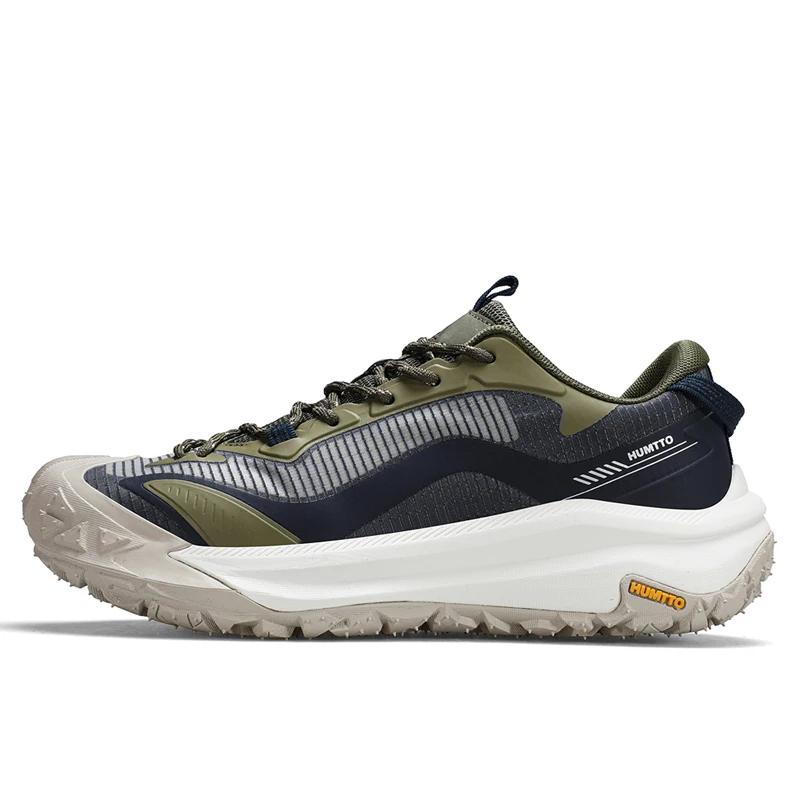 Chaussures trekking homme respirantes HUMTTO - Bottes randonnée non ald - Baskets marche sécurité cuir