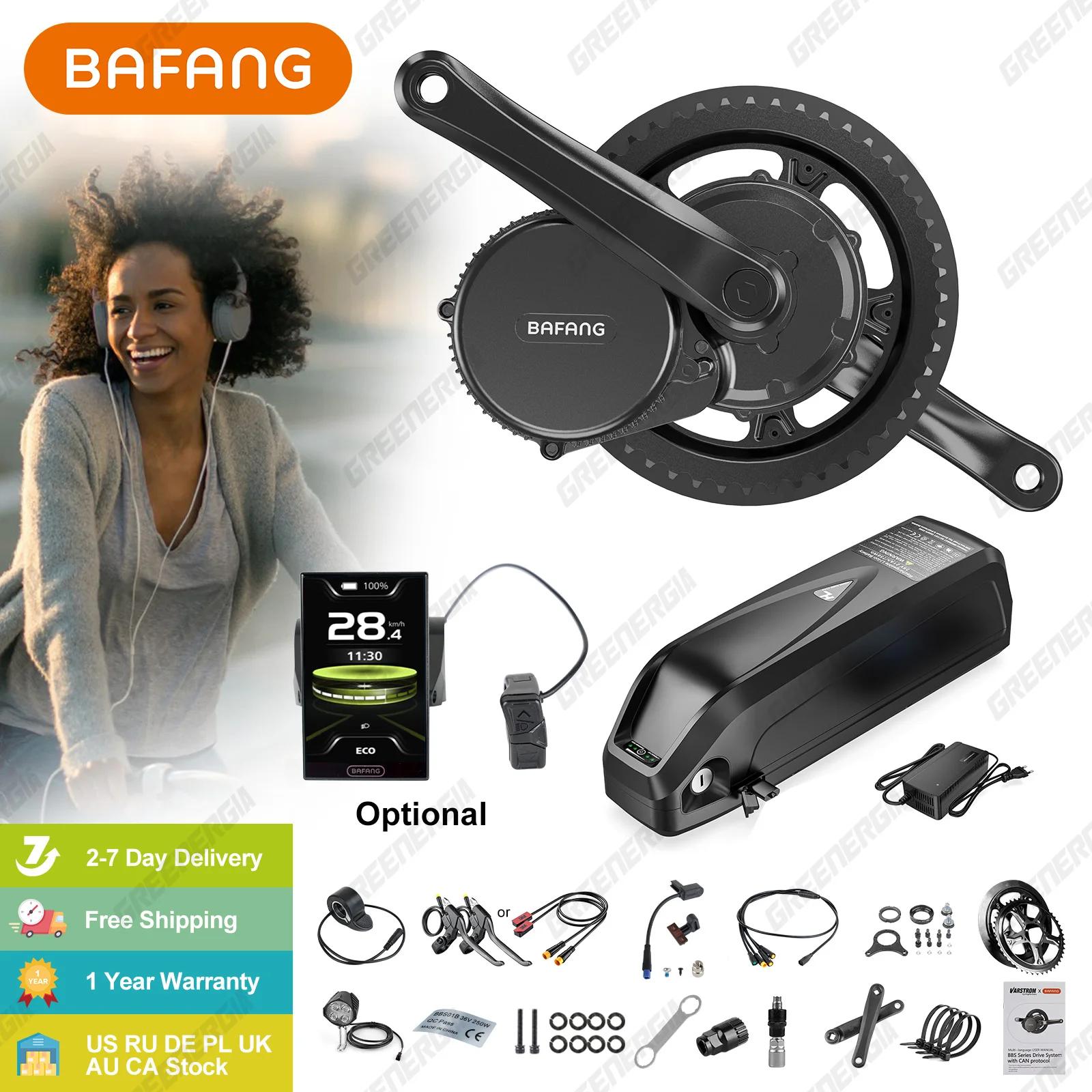 Bafang-Kit de Motorisation de Vélo Électrique, Moteur à Entraînement Central dans le Pédalier, Batte