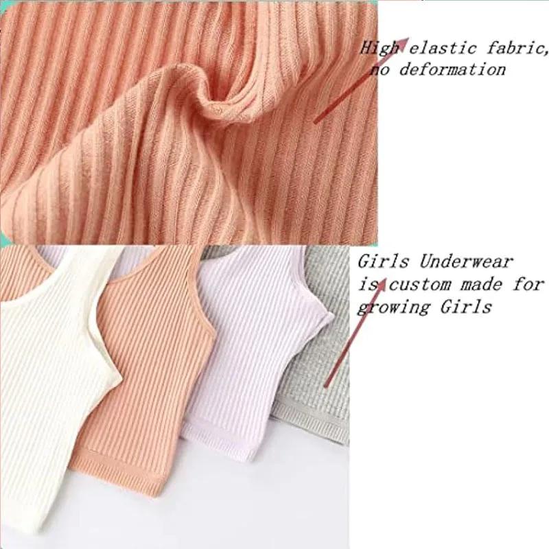 4 pièces/lot soutien-gorge de sport pour adolescentes enfants haut Camisole sous-vêtements jeune pub