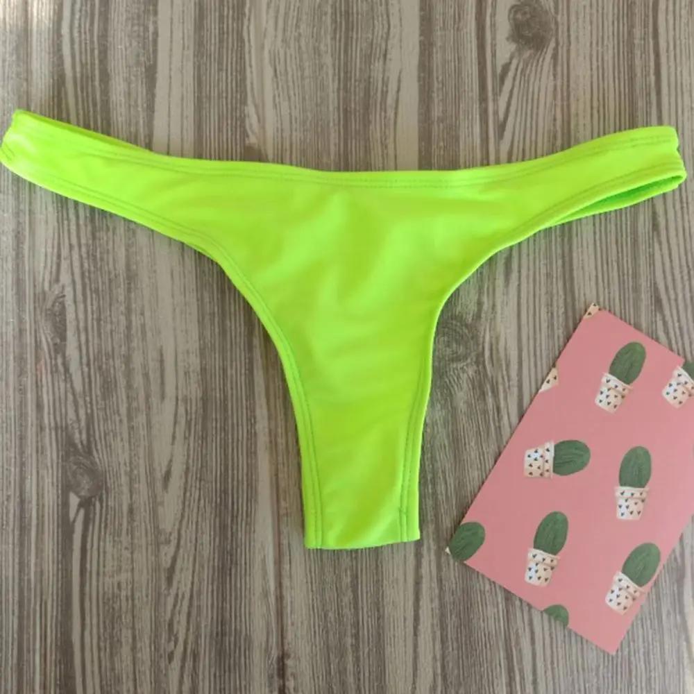 Maillot de bain plissé en forme de T, bikini sexy, maillot de bain simple, string de vacances, grand