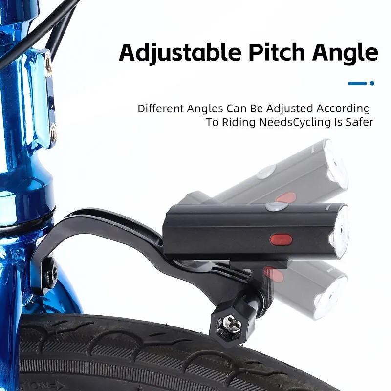 WEST BIKING-Support d'éclairage de fourche avant en alliage d'aluminium réglable, support rapide pou